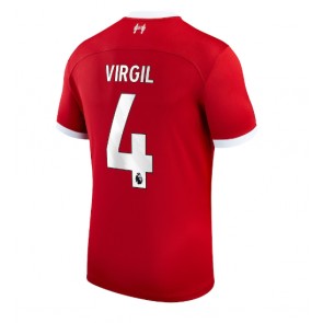Maillot de foot Liverpool Virgil van Dijk #4 Domicile 2023-24 Manches Courte